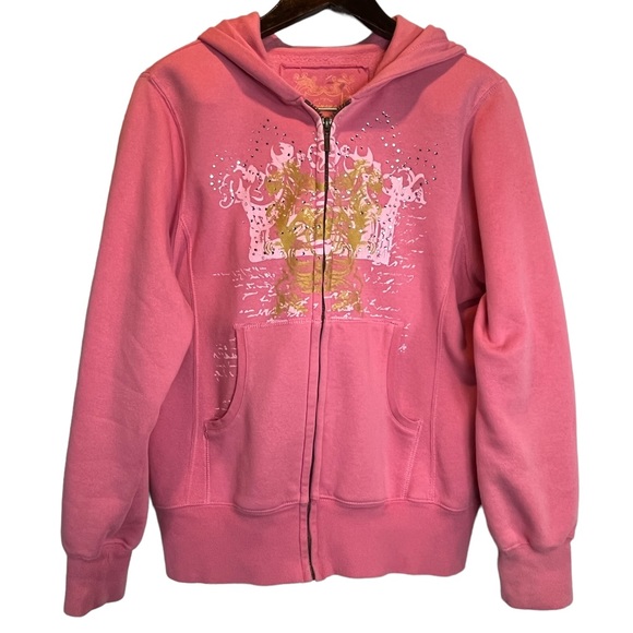 Arizona Full Front Zip Hoodie, Bubblegum Pink | XL/18 1/2 Plus - Picture 4 of 17